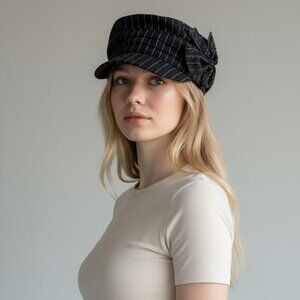 Newsboy Cap/Baker boy cap(s), Gadsby hat, Black & Tan size 7 in across